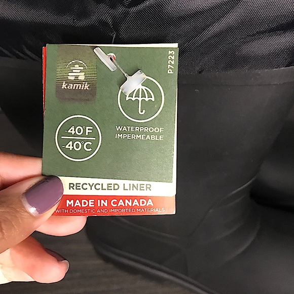 NWT Kamik Icebreaker Waterproof Winter Men’s Rubber Work Boots Black US Size 13 - Picture 9 of 9